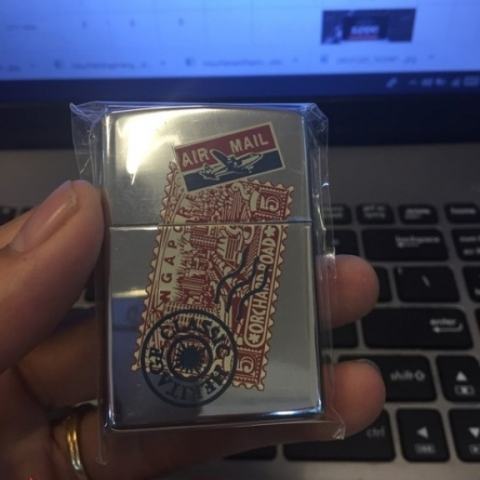 Bật lửa zippo cổ la mã in logo tem air mail sản xuất năm 1997