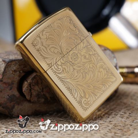 Bật lửa zippo cổ Venetian Brass sản xuất năm 1995