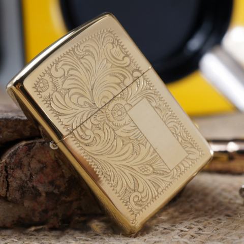 Bật lửa zippo cổ Venetian Brass sản xuất năm 1995