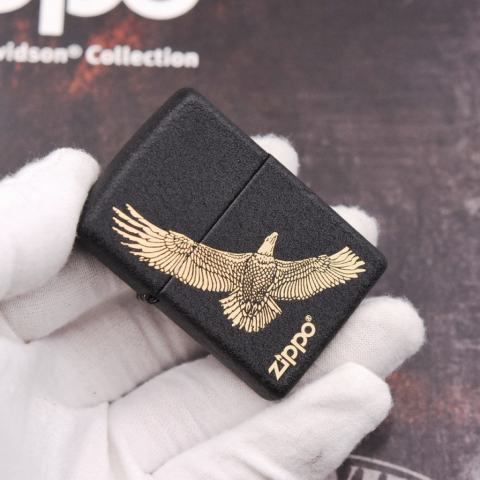 Bật Lửa Zippo Đen Nhám Khắc Đại Bàng Sải Cánh