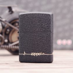 Bật Lửa Zippo Đen Nhám Khắc ZIPPO Nhip Tim - Mã SP: ZPC2953
