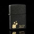 Bật lửa Zippo đen nứt cỏ 4 lá Glover