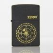 Bật lửa Zippo đen nứt in hình la bàn