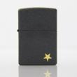 Bật lửa Zippo đen nứt in hình ngôi sao năm cánh