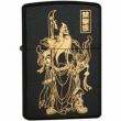 Bật lửa Zippo đen nứt in hình quan công