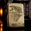 Bật lửa zippo đồng bóng armor khắc cá chép 2 mặt