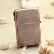 Bật Lửa Zippo Đồng Đỏ Xưa Ốp Lông Vũ Gắn Ngọc Lam