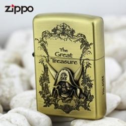 Bật lửa Zippo đồng khắc biểu tượng cướp biển - Mã SP: ZPC0382