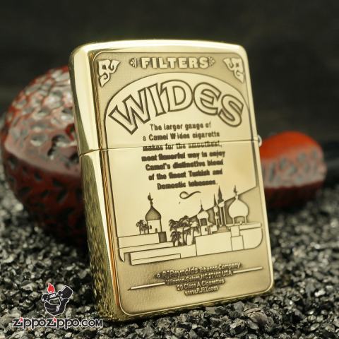 Bật Lửa Zippo Đồng Khắc Camel WIDES Armor