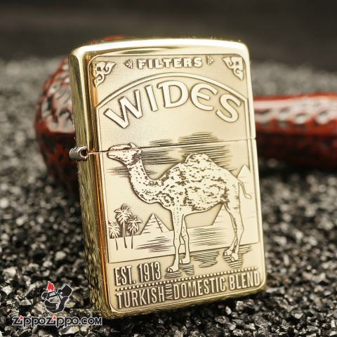 Bật Lửa Zippo Đồng Khắc Camel WIDES