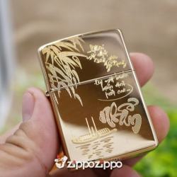 bật lửa zippo đồng khắc chữa nhẫn - Mã SP: ZPC1477