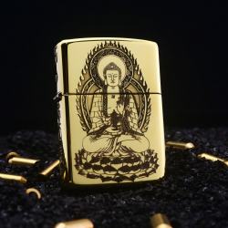 Bật Lửa Zippo Đồng Khắc Đức Phật Thích Ca Mâu Ni Bản Armor - Mã SP: ZPC2379