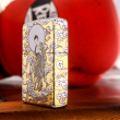 Bật lửa Zippo Đồng Khắc Đức Phật Vân Mây Bao Quanh Bản Mạ Chrome