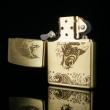 Bật lửa zippo đồng khắc hình cá chép vượt vũ môn