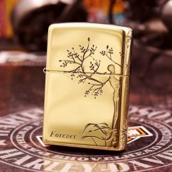 Bật Lửa Zippo đồng Khắc Hình Cây Tình Yêu Cùng Lời Thề Bên Nhau - Mã SP: ZPC2461-254