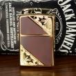 Bật lửa ZIppo Đồng khắc hoa văn hai góc
