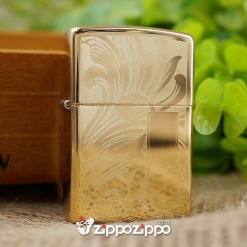 BẬT LỬA ZIPPO ĐỒNG KHẮC HOA VĂN Ý