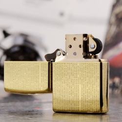 Bật Lửa Zippo Đồng Khắc kinh điển Phật giáo thần chú Shurangama - Mã SP: ZPC1722-254