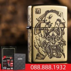 Bật lửa Zippo đồng khắc Phật và Quỷ - Mã SP: ZPC0865