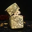 Bật lửa zippo đồng khắc rồng cưỡi mây bản armor