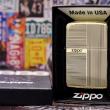 Bật lửa Zippo đồng khối khắc ô vuông kẻ sọc Bản Amorr