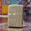 Bật lửa Zippo đồng khối khắc ô vuông kẻ sọc