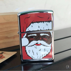Bật Lửa Zippo Đồng Khối Mạ Chrome Bóng Chủ Đề Noel Chính Hãng Đời XIV La Mã Năm 1998 - Mã SP: ZPC4266