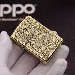 Bật Lửa Zippo Đồng Nguyên Khắc Tỳ Hưu - Mã SP: ZPC2369-254