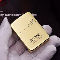 Bật Lửa Zippo Đồng Nguyên Khối Replica 1941 Khắc Logo Zippo - Mã SP: ZPC2375