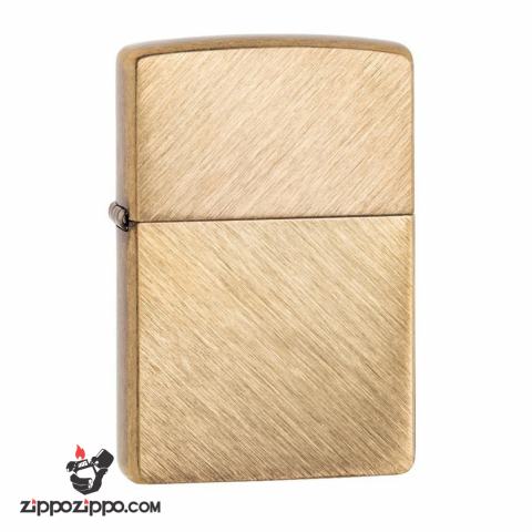Bật Lửa Zippo Đồng Xước Xương Cá- SKU 29830 – Zippo Regular Herringbone Sweep Brass