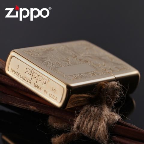 Bật Lửa Zippo đồng vàng hoa văn Ý - Zippo 352B – Zippo Venetian Brass