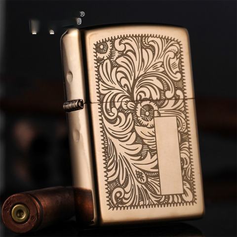 Bật Lửa Zippo đồng vàng hoa văn Ý - Zippo 352B – Zippo Venetian Brass