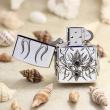 Bật Lửa Zippo Gắn Ngọc Đen May Mắn Ngọn Lửa Xanh