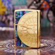 Bật Lửa Zippo Giới Hạn Dát Mục Phi Tiêu May Mắn Mạ Vàng