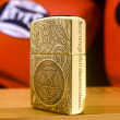 Bật Lửa Zippo Hình Khắc Hoa Văn Ngôi Sao Lucifer Phiên Bản Vỏ Dầy Armor