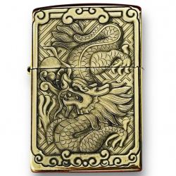 Bật lửa zippo khắc 3D hình con rồng siêu sắc nét, khắc trên bản đồng trơn nguyên khối - Mã SP: ZPC4091