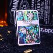 Bật Lửa Zippo Khắc Bông Tuyết Khảm Trai Xung Quanh