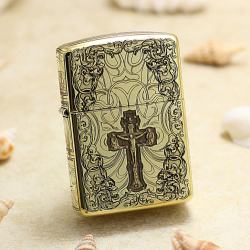 Bật Lửa Zippo Khắc Chữ Thập Và Kinh Thánh - Mã SP: ZPC2590