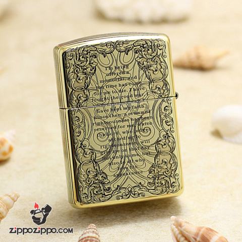 Bật Lửa Zippo Khắc Chữ Thập Và Kinh Thánh