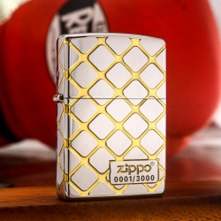 Bật lửa Zippo khắc đan lưỡi bản Chrome giới hạn - Mã SP: ZPC3318-250