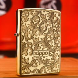 Bật Lửa Zippo Khắc Hoa Văn và Logo Zippo - Mã SP:  ZPC4005-254