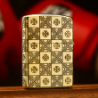 Bật lửa zippo khắc hoa văn ý Caro bản armor đồng bóng