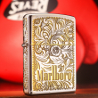 Bật Lửa Zippo Khắc Hoa Văn Zippo Marlboro Mạ Chrome