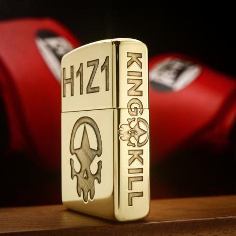Bật lửa zippo khắc King Kill bản armor đồng bóng