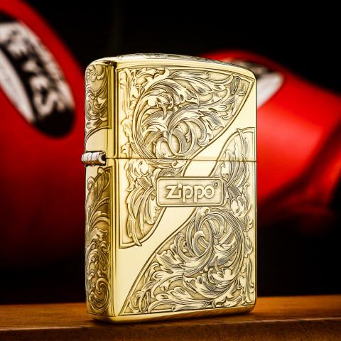 Bật Lửa Zippo Khắc Lô Gô Hoa Văn Trái Tim