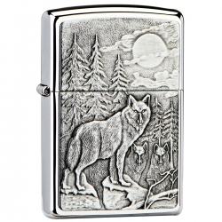 Bật lửa zippo khắc nổi hình sói - Mã SP: ZPC0318