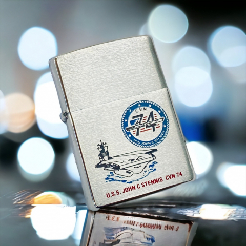 BẬT LỬA Zippo Khắc Tàu chiến U.S.S JOHN C STENNIS CVN-74
