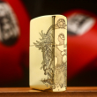 Bật lửa Zippo khắc thiên thần và ác quỷ bản đồng bón