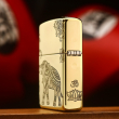 Bật lửa zippo khắc voi Thái Lan bản Armor đồng bóng