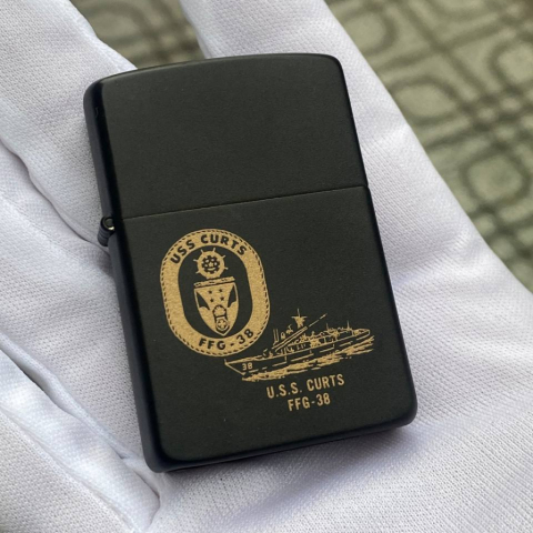 Bật Lửa Zippo La Mã Năm 1987- Uss Curis Ffg-38